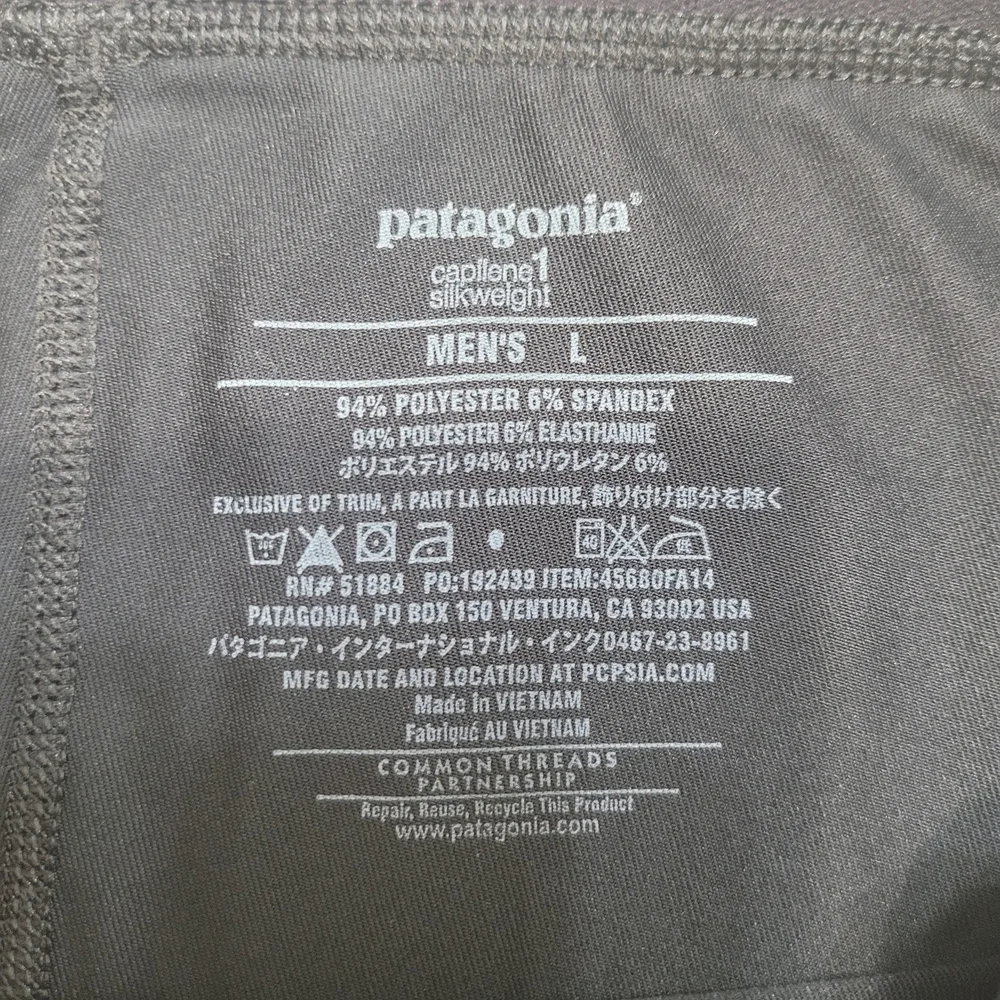 Patagonia Men's  Bottoms Black Active Legging Size L